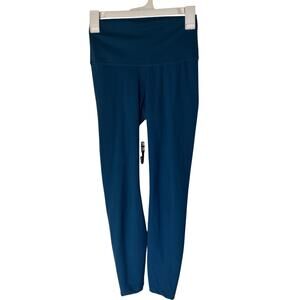 Nike Yoga Blue High Rise 7/8 Length Training Tight Size Medium Dri-fit